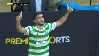 Liel Abada puts Celtic in front against Midtjylland in first leg of Champions League qualifier
