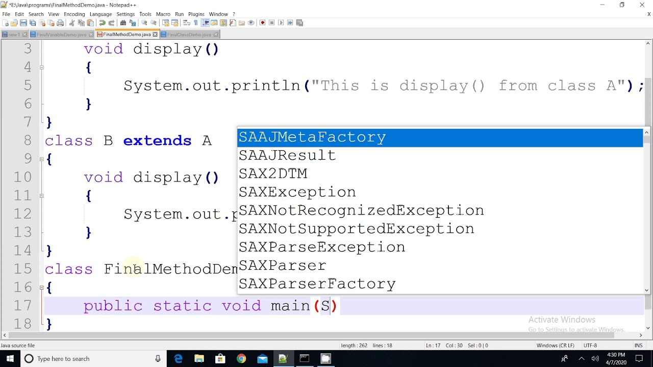 Final Keyword In Java Youtube