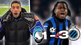 ⚽️🏟️ATALANTA 1-3 BRUGES - CLAMOROSO SONO FUORI! Live Reaction allo stadio - Champions League