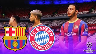 Barcelona vs Bayern Munich Feat. Depay, Aguero, | UEFA Champions League | Full match & Gameplay