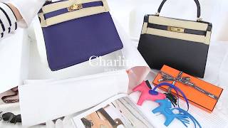 Hermès Kelly 25cm M3 Bleu Encre Togo C刻水墨藍金釦凱莉包-Charline Boutique歐洲名牌精品代購