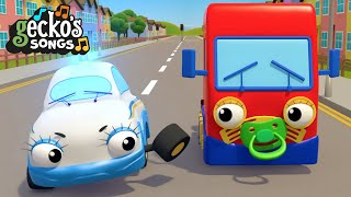 10 Trucks On The Road Song | Nursery Rhymes & Kids Songs | Trucks For Children | Gecko's Garage