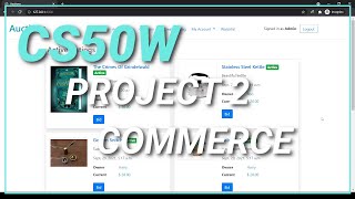 CS50Web Programing With Python and JavaScript | Project 2 Commerce