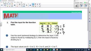 8 1 Function Tables