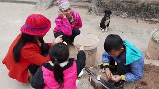 越南春姐跟着婆婆去叔叔家玩，带你去看越南农村的生活.Cùng với mẹ chồng đi thăm nhà chú thím.