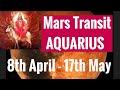 Mars transits into Aquarius (trailed by Saturn!) April 8th - May 17th 2022 Vedic Astrology ALL SIGNS