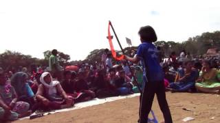 JALLIKATTU PROTEST IN VOC CBE... Harsini performed yoga mixed with silambam