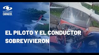 Choque entre un avioneta y una motocicleta provoca grave accidente en Cartago, Valle