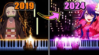 The Most Popular Anime Opening of Each Year on Piano (2019-2024)