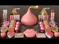 Mixing”Pink Hershey Kisses” Eyeshadow and Makeup,parts Into Slime!Satisfying Slime Video!★ASMR★