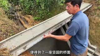 男人徒手建造水利大坝