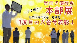 【秋田犬保存会】2023年秋保本部展！いざ会場へ！3度目の犬舎号表彰をうけましたー！#秋田犬　#秋田犬保存会　#秋保展覧会