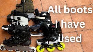 All inline skating boots I've used