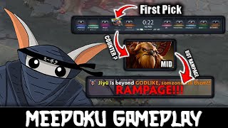 Meepoku Rampage with first pick Meepo 🤡, they counter me ? - Meepoku Journey#11