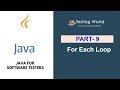 Java for Software Testers: For Each Loop