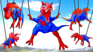 Pro 8 SuperHero Dinosaurs Team | SPIDER-MAN Dinosaur spectacular Transformation with Hulk, Venom