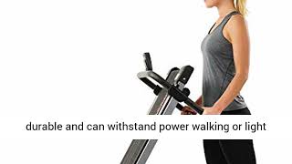 Sunny Health & Fitness SF T1407M Manual Walking Treadmill with LCD Display, Compact