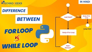 Difference Between For and While Loop In Python | Hindi | Technogeeks