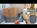 oh my god 5 genius ideas for recycling🤩♻️/converting rolls, boxes, pieces of fabric and cardboard♻️