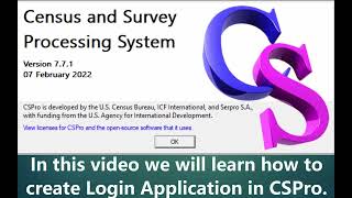 Tutorial1: Create Login Application in CSPro