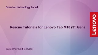 How to Rescue Your Tablet Using Software Fix | Lenovo Tab M10 Gen 3 | Lenovo Tablet