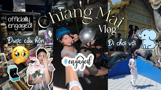 【travel vlog】được cầu hôn bất ngờ|khám phá một ChiangMai rất khác|lần đầu cho voi ăn, đi chùa ở Thái