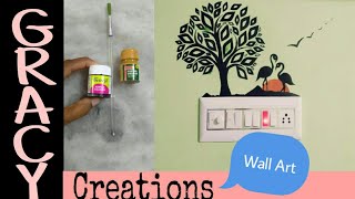 How to make Homemade Wall Paint or Wall art for switchboard