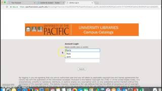 Off-campus access to University of the Pacific Library