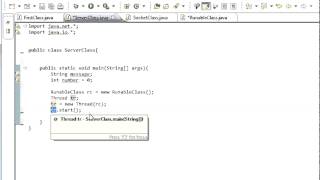 Java programming part 52 Java Sockets 5 : Thread Runnable interface used for the Server.