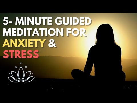 5 Minute Guided Meditation For Anxiety And Stress || Quick Meditation ...