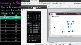 Creating a Scatter Plot in the TI Nspire Graphing Calculator