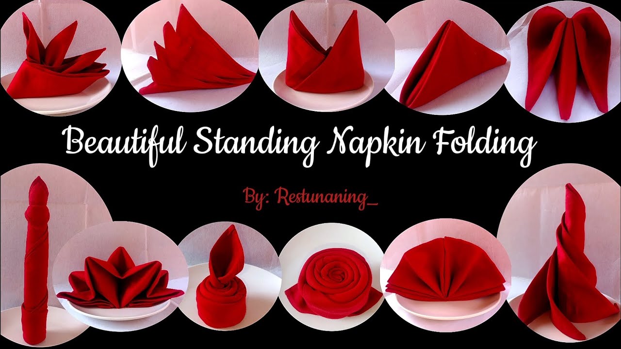 Beautiful Standing Napkin Folding Youtube