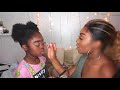 doing my 10 yr old sisters makeup sister tag nissytee