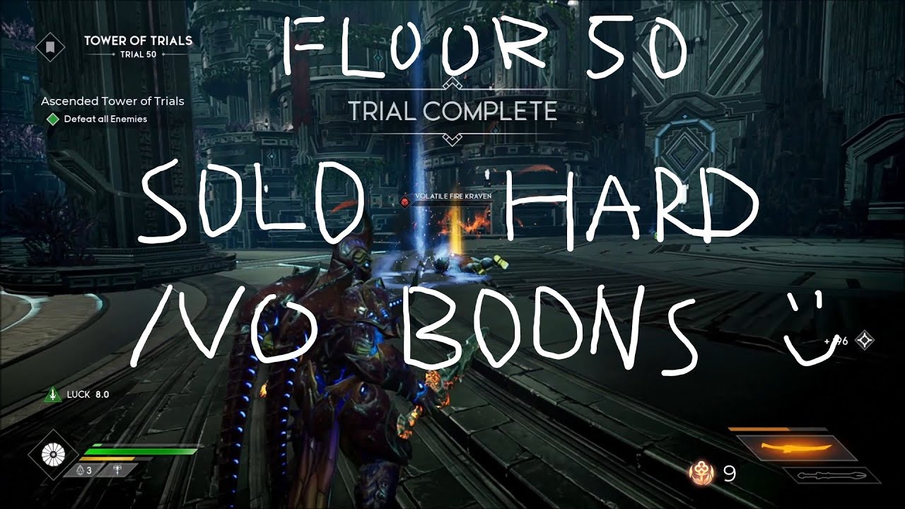 Godfall Ascended Tower Of Trials Floor 50 Hard Solo No Boons Youtube