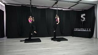 II Wewnętrzne zawody Fit Freak Studio 2022 - Ania Hajkiewicz i Malina Pilarek Aerial Silk Duet