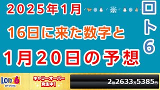 2025年1月20日の予想