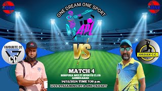 DAY 2 || APL -1 || JORDAN  C C   V/S   FAVOURITE C C || 📽️ live broadcast by  A ONE CRICKET