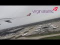 Virgin Atlantic A330-300 pushback, taxi, takeoff from London-Heathrow (LHR)