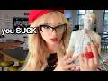 ASMR Mean Art Teacher  Critiques Your Work (chaotic, spit painting, body mapping, roleplay)
