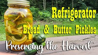 Bread \u0026 Butter Refrigerator Pickles ~ Preserving the Harvest