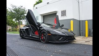 2018 Lamborghini Aventador S Start Up Amazing Sound Interior Exterior at Lamborghini Miami