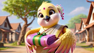 Burru Pitta Burru Pitta Turru Mannadi || Birds -3D Animation || Telugu Rhymes for Children