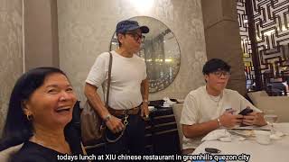 todays lunch at the famous XIU chinese restaurant with 50% discount on metrobank credit card.