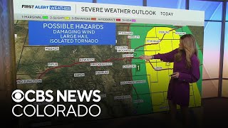 Some severe storms possible East of Denver today with more active weather returning