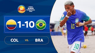 COLOMBIA vs. BRASIL [1-10] | RESUMEN | CONMEBOL SUB20 FÚTBOL PLAYA 2023