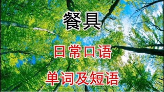 日常口语单词及短语（餐具）初学者英语