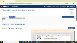 Excel 2021 In Practice - Ch 8 Guided Project 8-1|Excel SIMnet Assignment|Ch 8 Guided Project 8-1