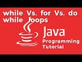 while loop Vs. for loop Vs. do while loop in Java programming language