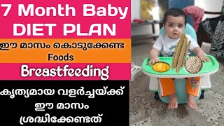 7 Month Baby Daily Routine And Diet Chart|Baby Food Chart Malayalam|nichusnest| [Top 10 Tips]