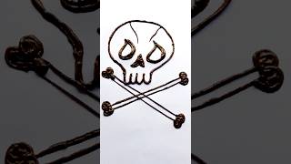 How To Draw Skull And Crossbones☠️💀☠️Easy Step By Step#short#shorts#shortsfeed#trending#tiktok#viral